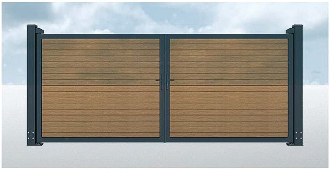 image du portail métal et bois SK-036 de Portials Élite