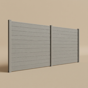 Clôture de PVC grise de Portails Élite